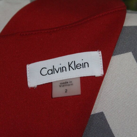 Calvin Klein Sleeveless Sheath Dress with Sunburst - Picture 11 of 16